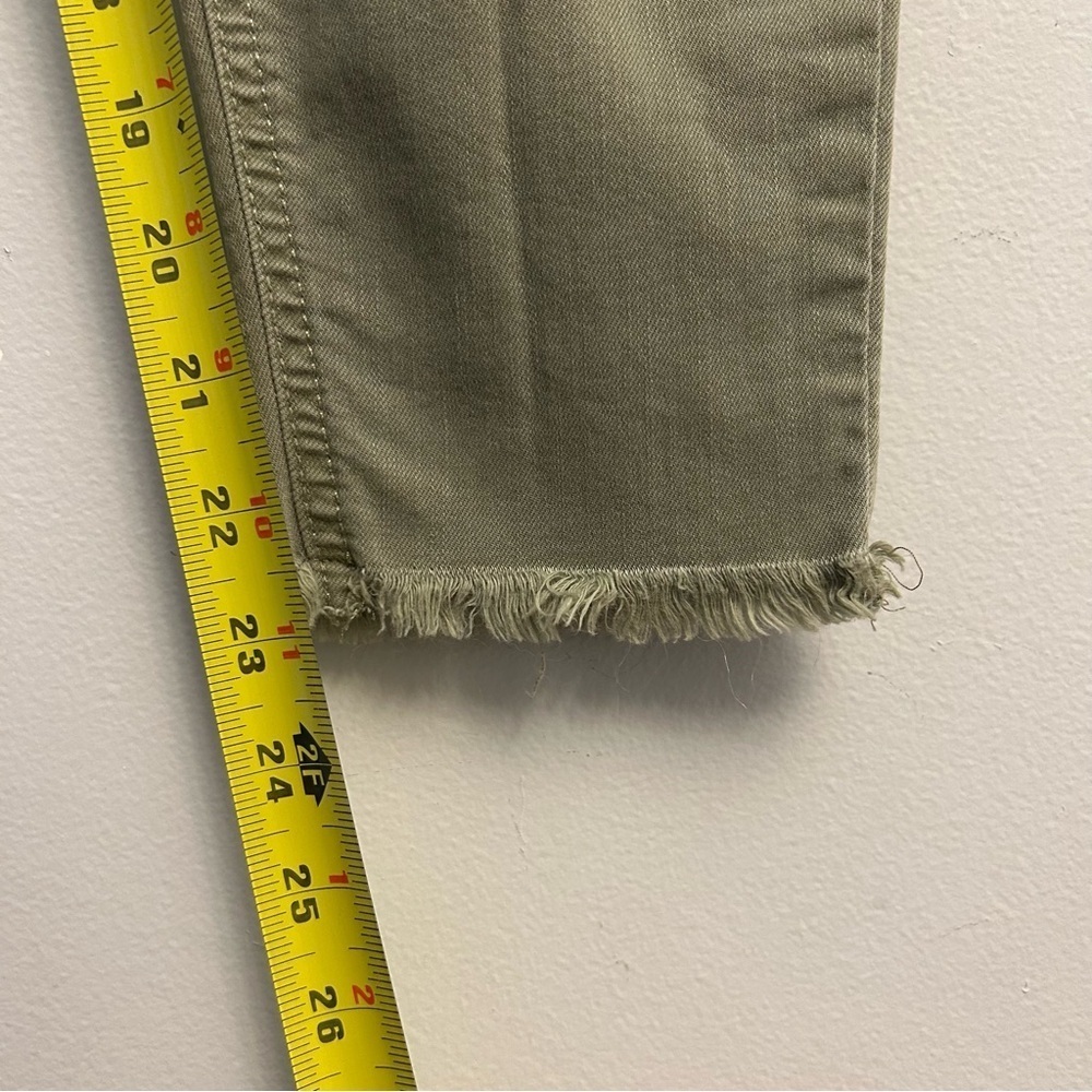 LOFT High Waist Skinny Crop Jeans Olive Green Size 4/27 - Picture 9 of 9